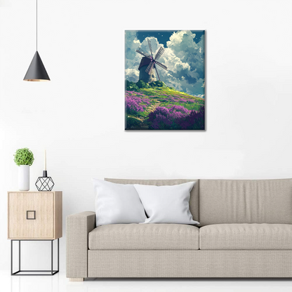 Mulino a Vento di Lavanda - Dipingere con i Numeri