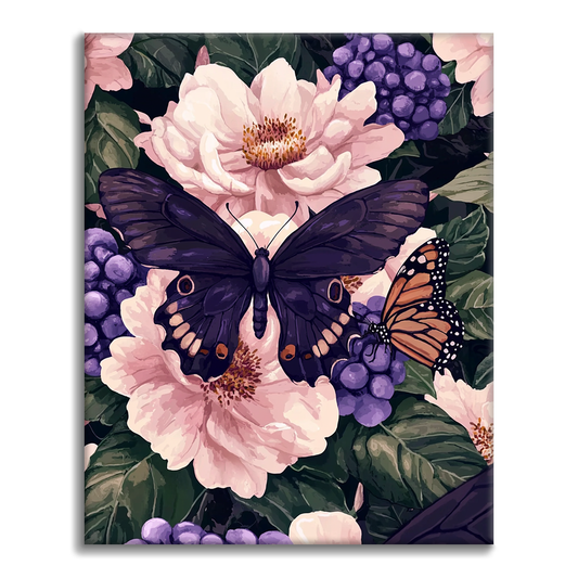Notturno Viola del Monarca - Dipingere con i Numeri