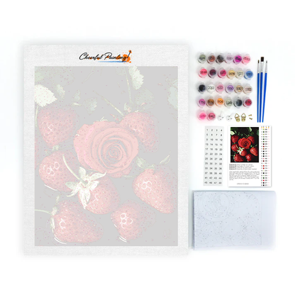 Fragola con Rose - Dipingere con i Numeri