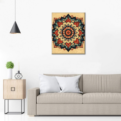 Mandala Raggiante - Dipingere con i Numeri