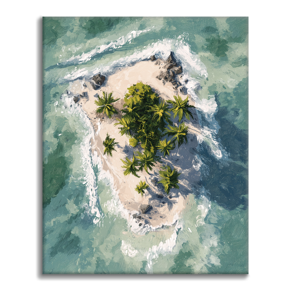 Isola tropicale - Dipingere con i numeri