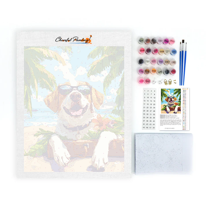 Cane in vacanza - Dipingere con i numeri