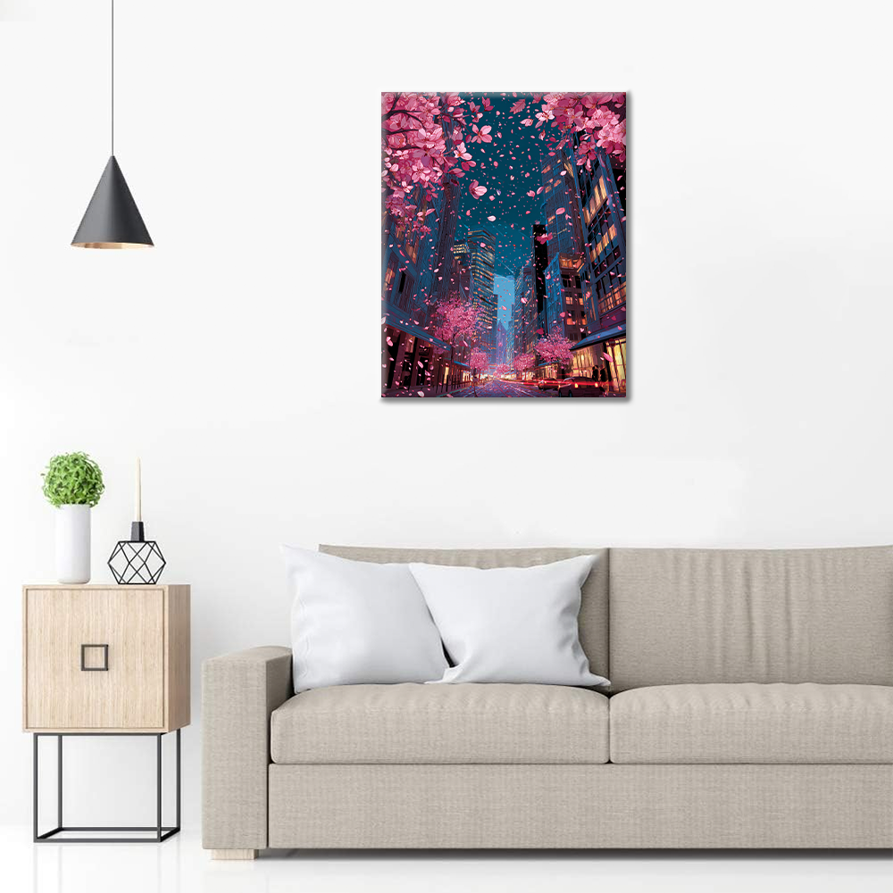 City Blooms Cherry - Dipingere con i numeri