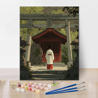 Di fronte al Torii - Dipingere con i numeri