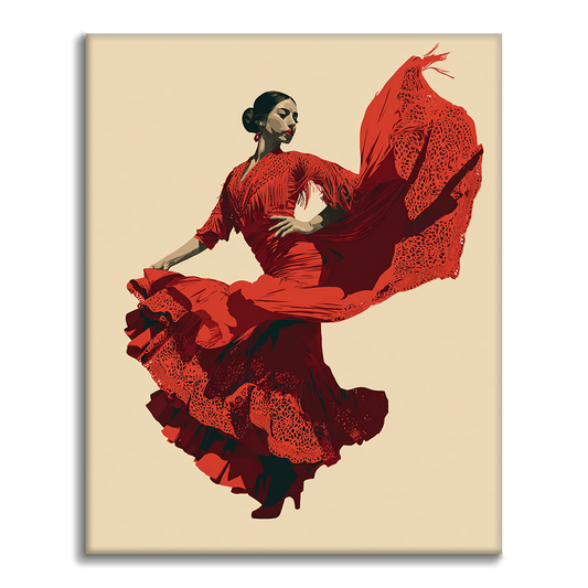 Ballerina di Flamenco - Dipingere con i numeri