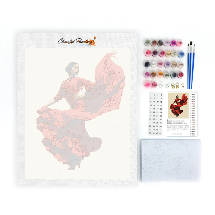 Ballerina di Flamenco - Dipingere con i numeri