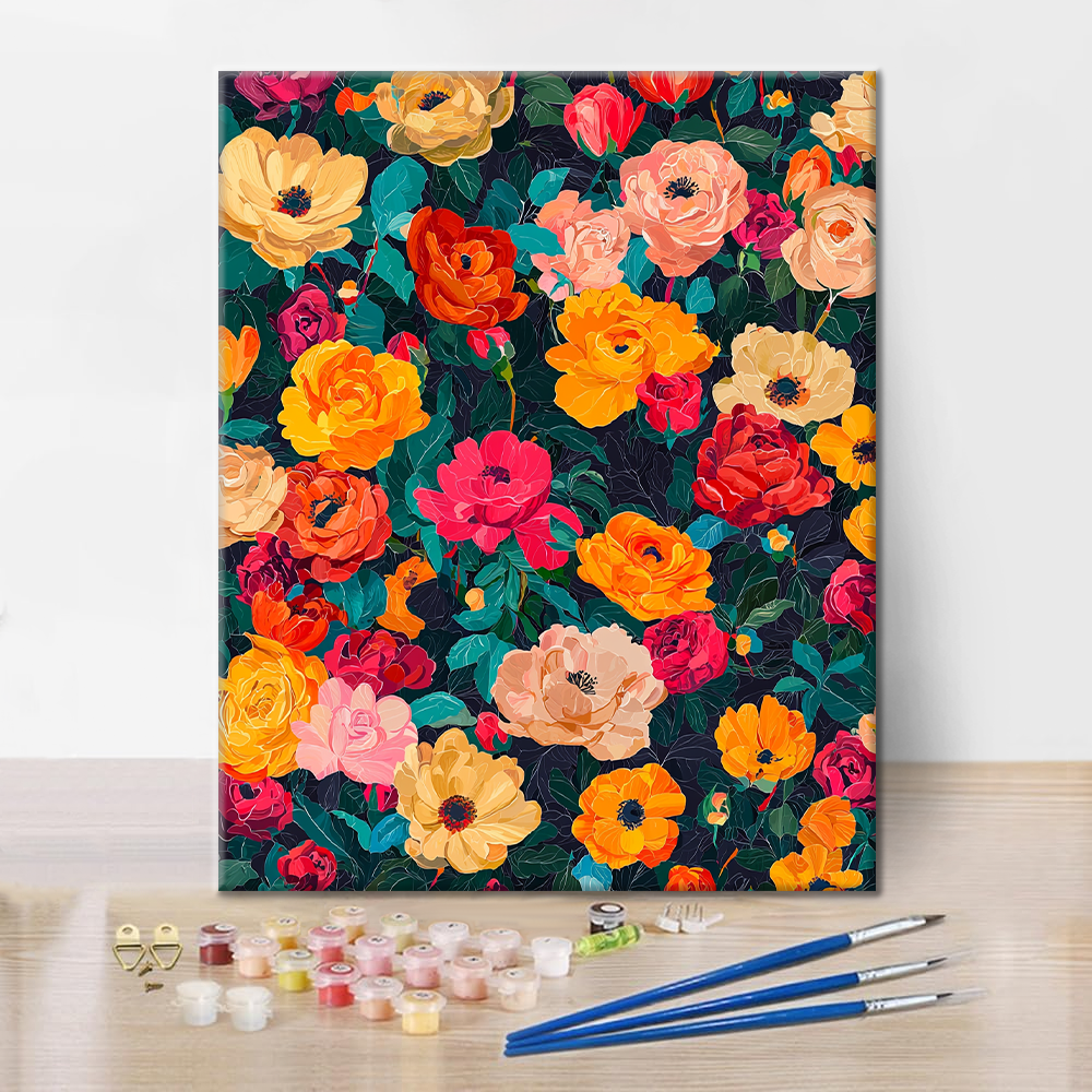 Fiori in piena fioritura - Dipingere con i numeri