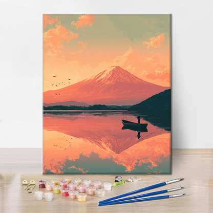 Crepuscolo sul Fujisan - Dipingere con i numeri
