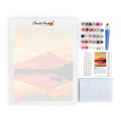 Crepuscolo sul Fujisan - Dipingere con i numeri