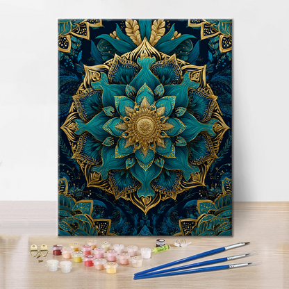 Mandala di vetro - Dipingere con i numeri
