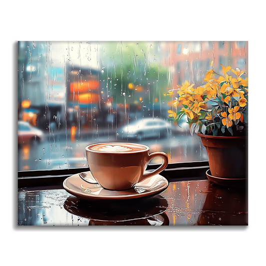 Caffè piovoso - Dipingere con i numeri