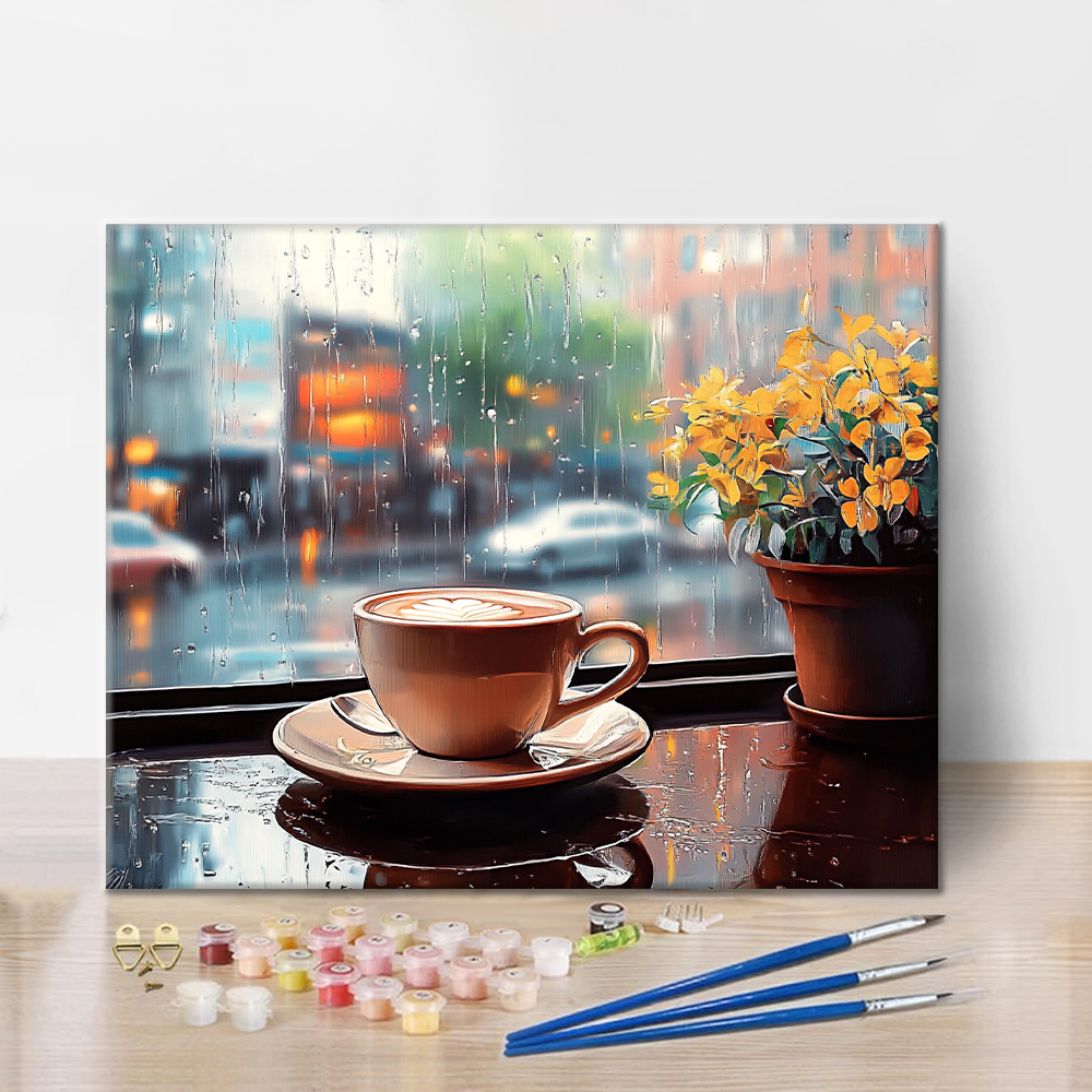 Caffè piovoso - Dipingere con i numeri