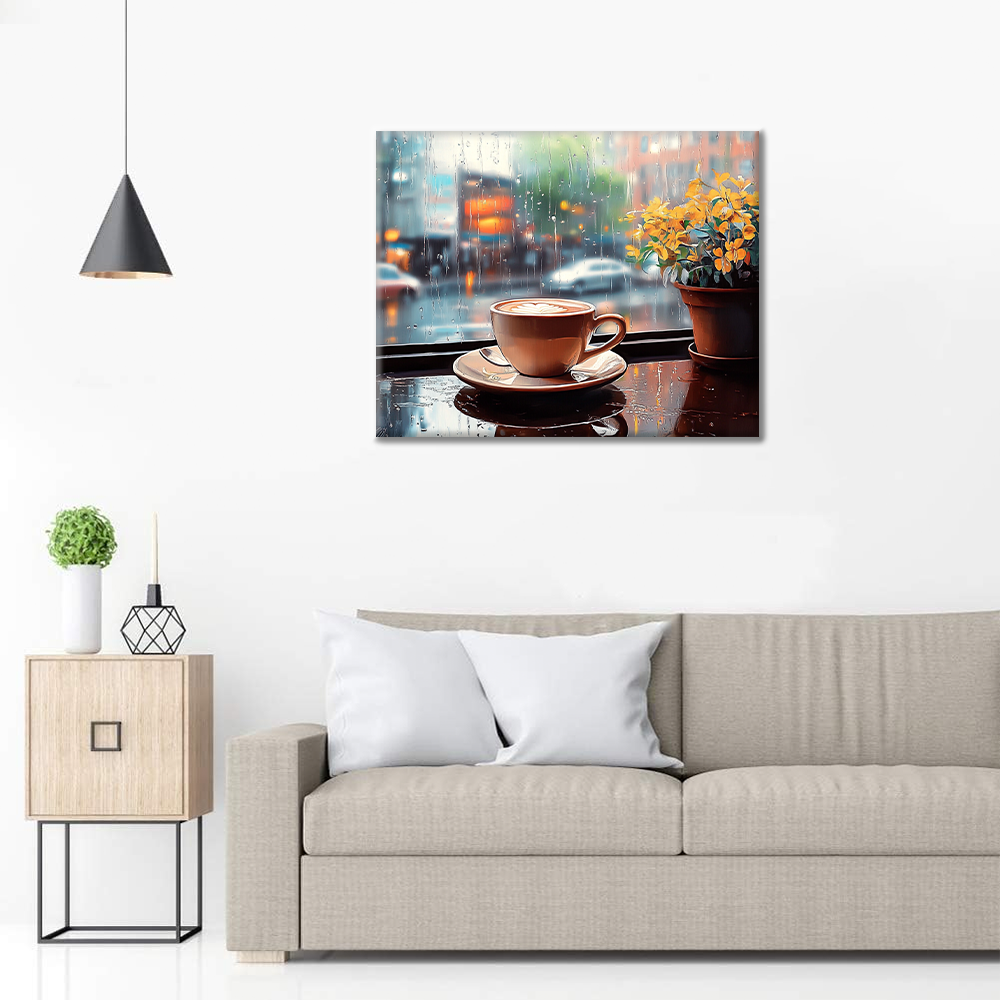 Caffè piovoso - Dipingere con i numeri