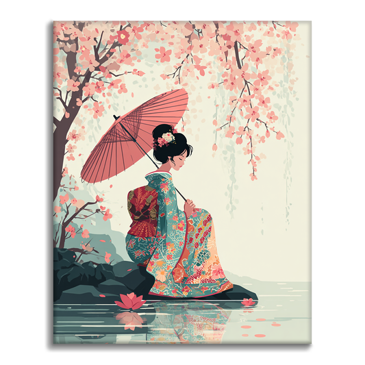 Ombrello Sakura - Dipingere con i numeri