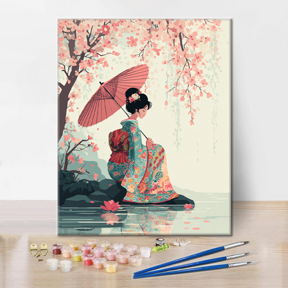 Ombrello Sakura - Dipingere con i numeri