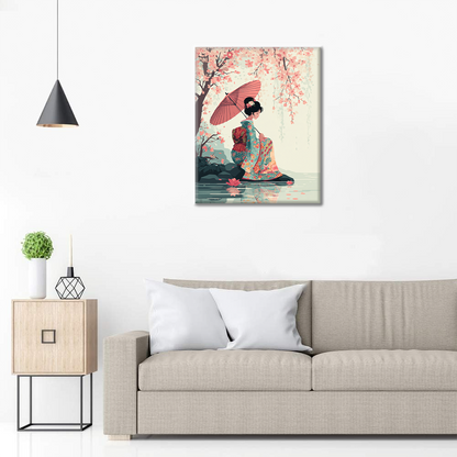 Ombrello Sakura - Dipingere con i numeri