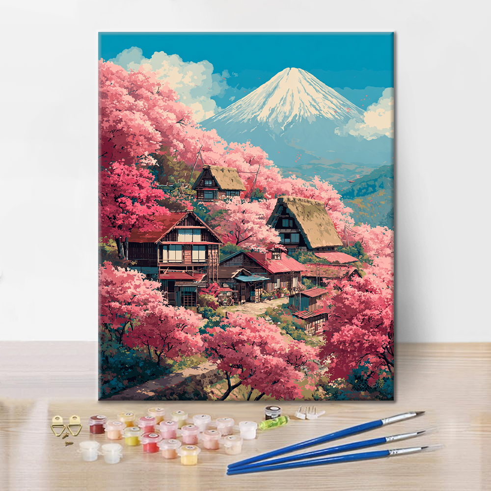 Sakura Villa sul Monte Fuji - Dipingere con i Numeri