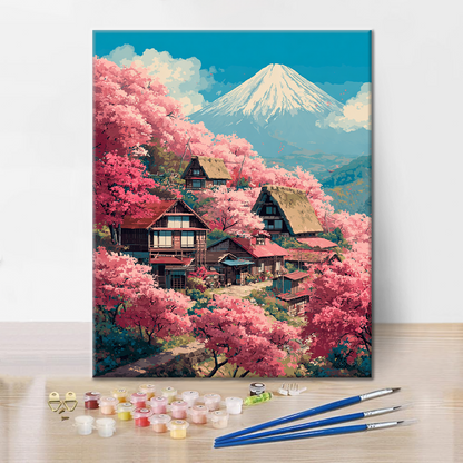 Sakura Villa sul Monte Fuji - Dipingere con i Numeri