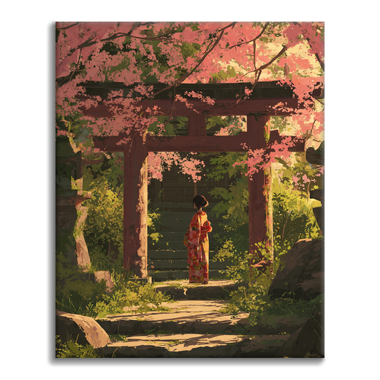 Silhouette di Sakura - Dipingere con i Numeri