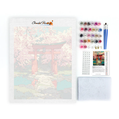 Torii di ciliegio in fiore - Dipingere con i Numeri