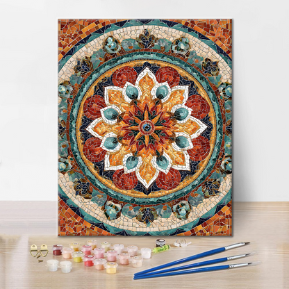 Mandala del sole - Dipingere con i Numeri