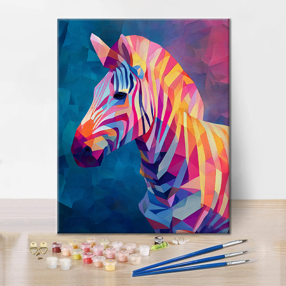 Zebra geometrica - Dipingere con i Numeri