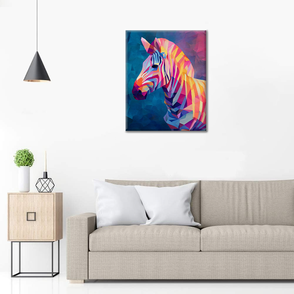Zebra geometrica - Dipingere con i Numeri