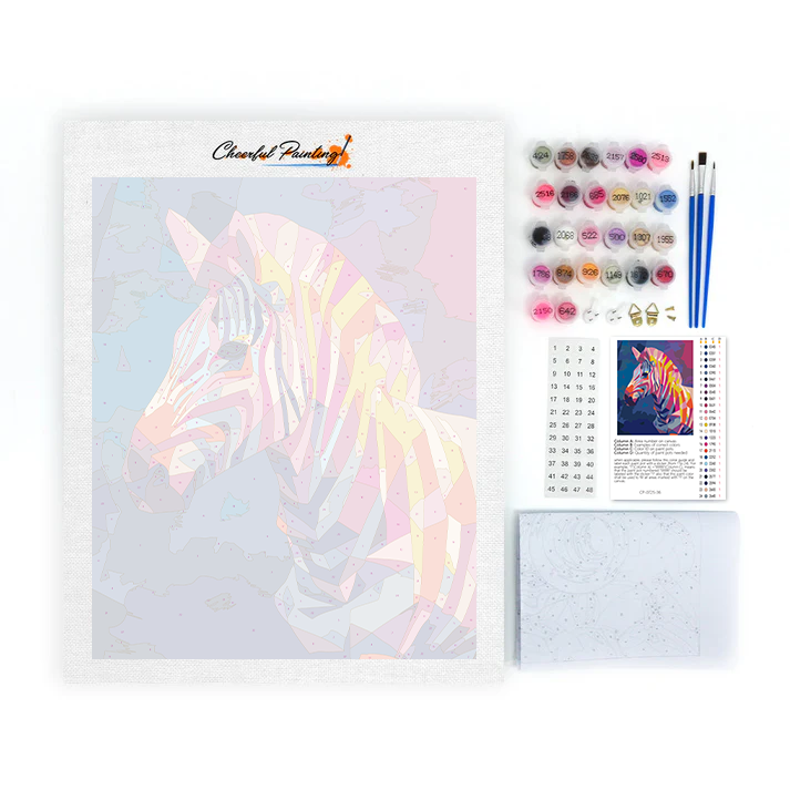 Zebra geometrica - Dipingere con i Numeri