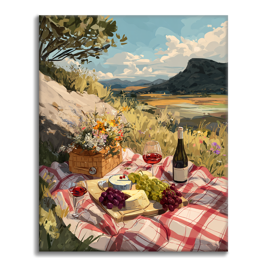 Picnic affascinante in campagna - Dipingere con i Numeri