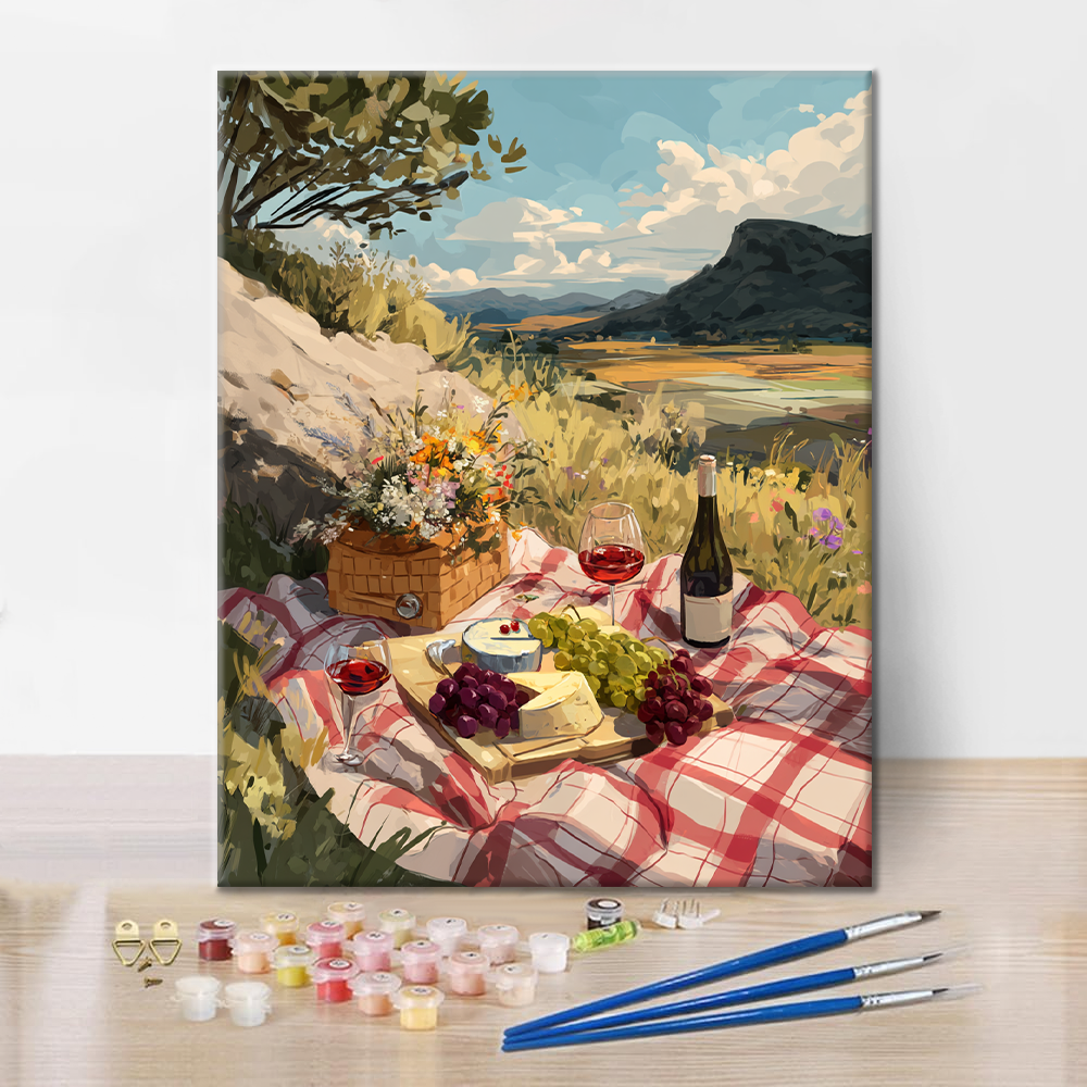Picnic affascinante in campagna - Dipingere con i Numeri