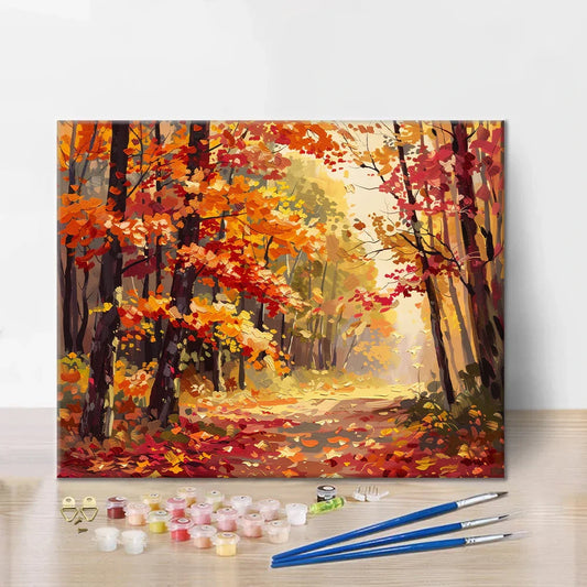 Sentiero autunnale - Dipingere con i Numeri