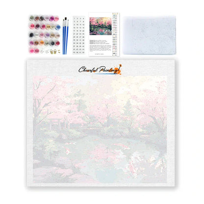 Giardino dei ciliegi in fiore - Dipingere con i Numeri