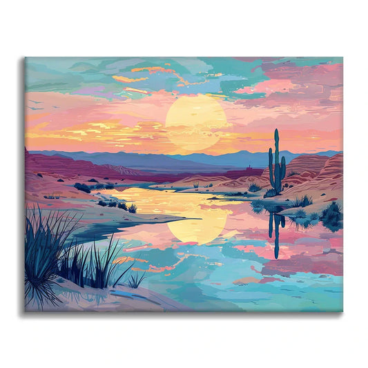 Tramonto nel deserto - Dipingere con i Numeri
