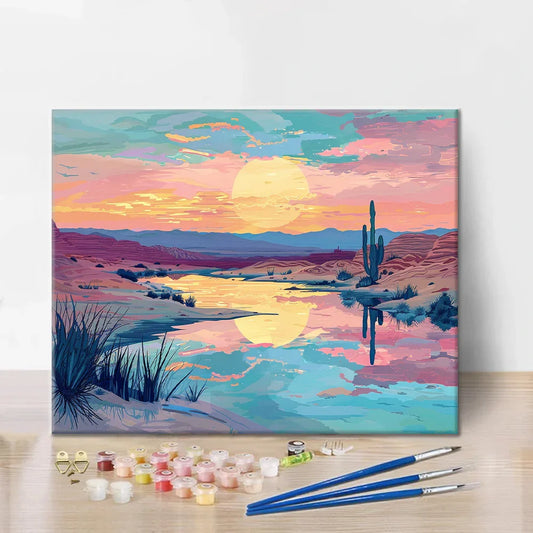 Tramonto nel deserto - Dipingere con i Numeri