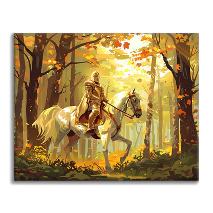 Cavaliere a cavallo - Dipingere con i Numeri