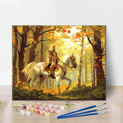 Cavaliere a cavallo - Dipingere con i Numeri