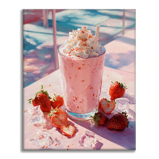 Frappè alla fragola - Dipingere con i Numeri