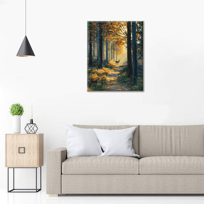 Sentiero nel bosco autunnale - Dipingere con i Numeri
