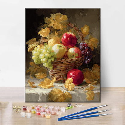 Cesto di frutta autunnale - Dipingere con i Numeri