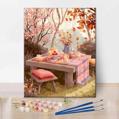 Festa del tè autunnale - Dipingere con i Numeri