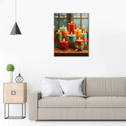 Candela di Natale luminosa - Dipingere con i Numeri