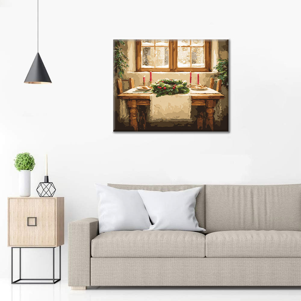 Impostazione della cena di Natale - Dipingere con i Numeri