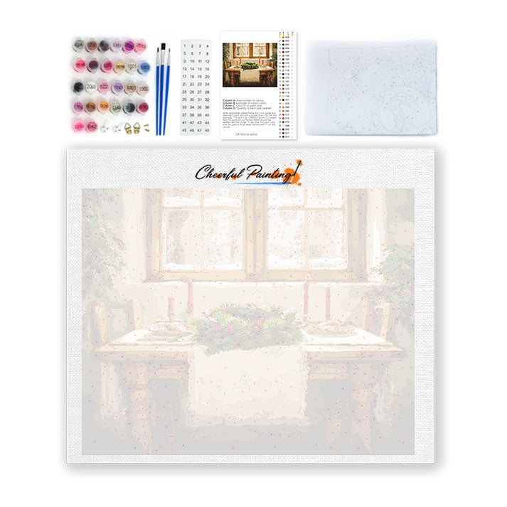 Impostazione della cena di Natale - Dipingere con i Numeri