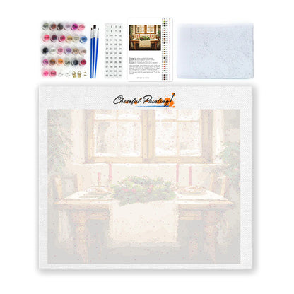 Impostazione della cena di Natale - Dipingere con i Numeri