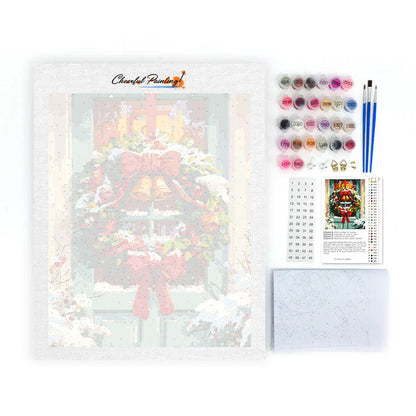 Ghirlanda natalizia per porte - Dipingere con i Numeri