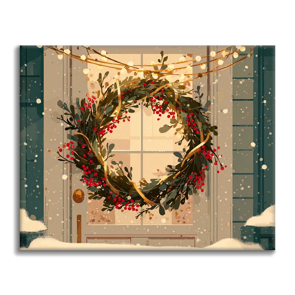 Ghirlanda di Natale - Dipingere con i Numeri