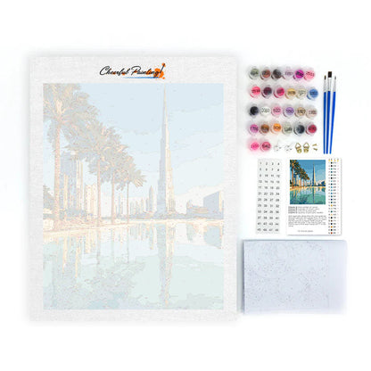 Riflessi dello skyline di Dubai - Dipingere con i Numeri