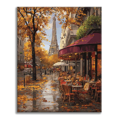 Foglie cadute a Parigi - Dipingere con i Numeri