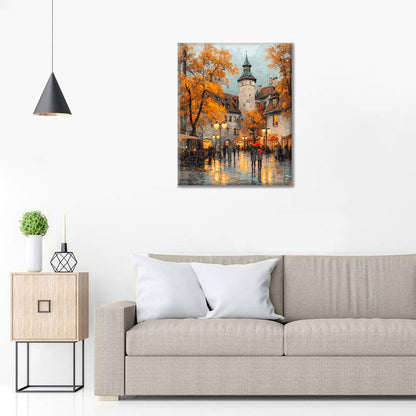 Piazza frondosa - Dipingere con i Numeri