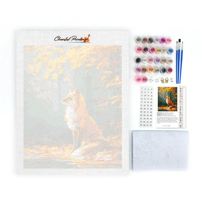 Foglie d'acero e volpe - Dipingere con i Numeri